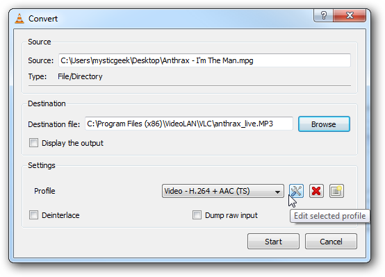 convert mp3 to video file